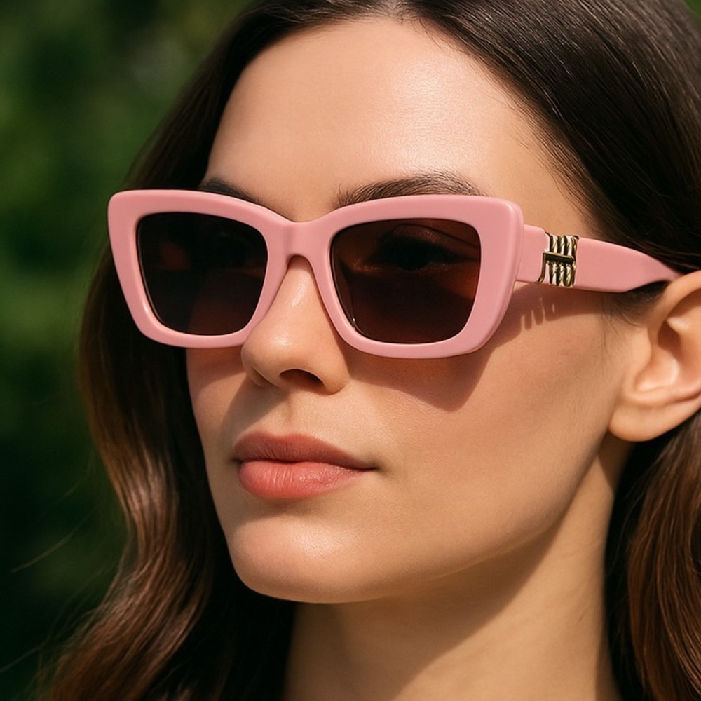 Miu Miu GWP Pink Oversized Rectangle Sunglasses – GWP Exclusive